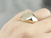 East West Yellow Gold Signet Ring