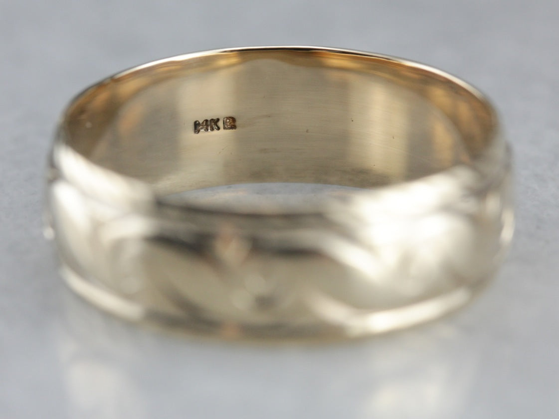 Vintage Pattern Wedding Band