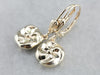 Floral Yellow Gold Drop Earrings