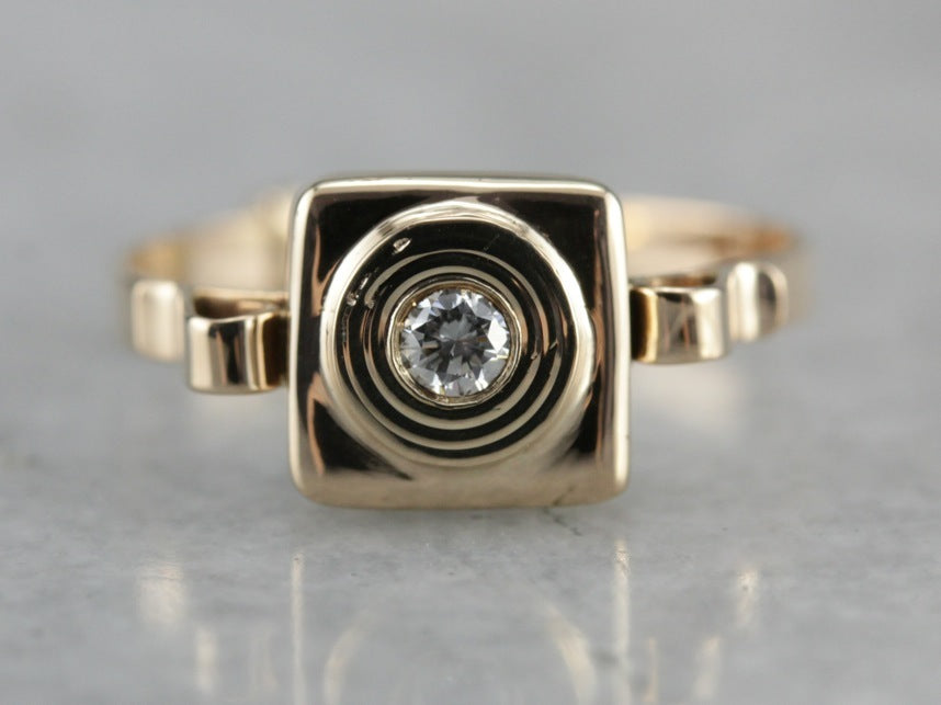 Vintage Diamond Solitaire Ring