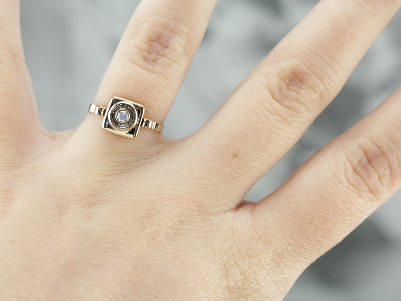 Vintage Diamond Solitaire Ring