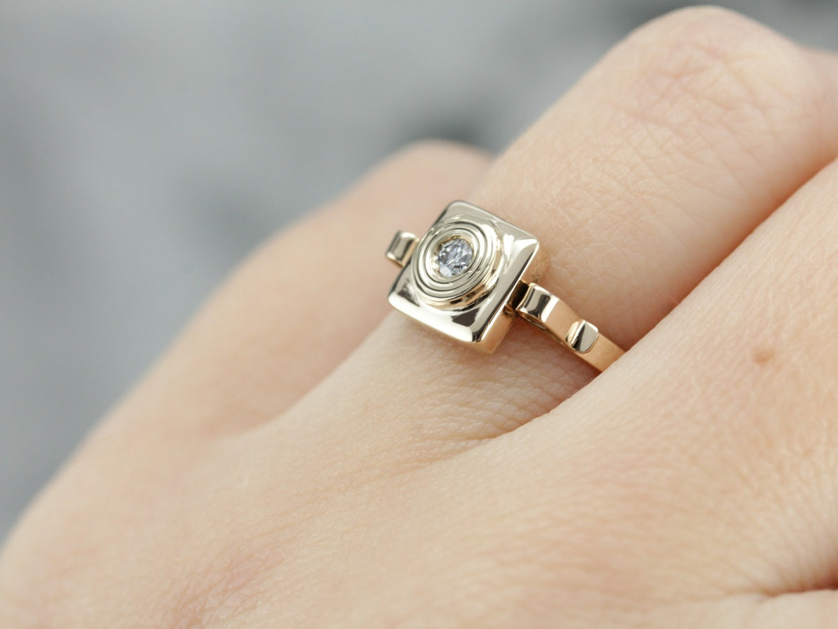 Vintage Diamond Solitaire Ring