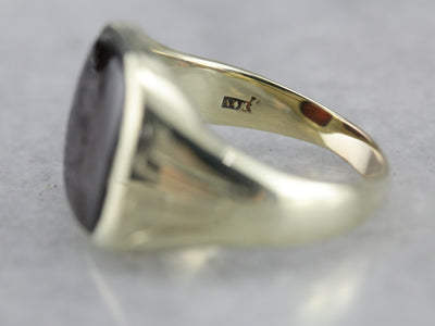 Men's Art Nouveau Carnelian Intaglio Ring