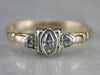 Retro Marquise Diamond Engagement Ring