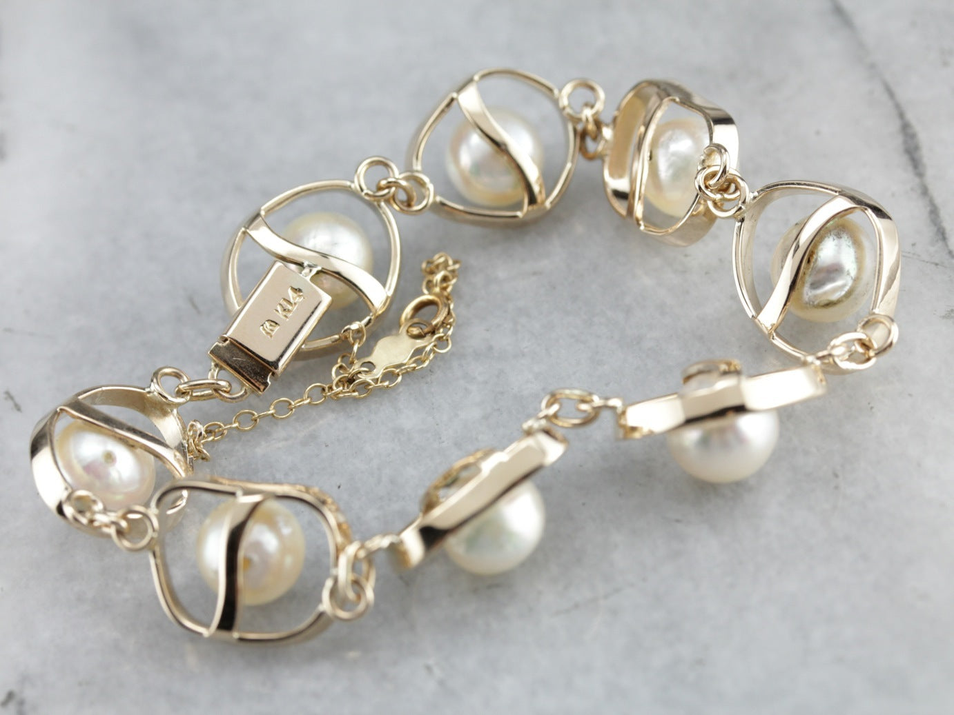 Vintage Baroque Pearl Bracelet