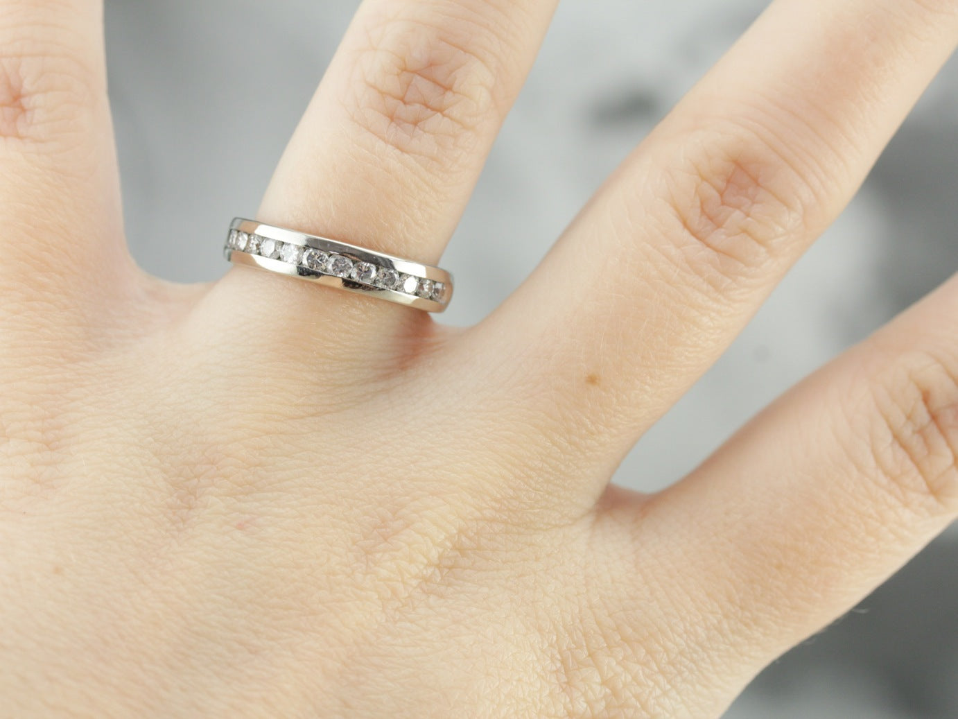 White Gold Diamond Band