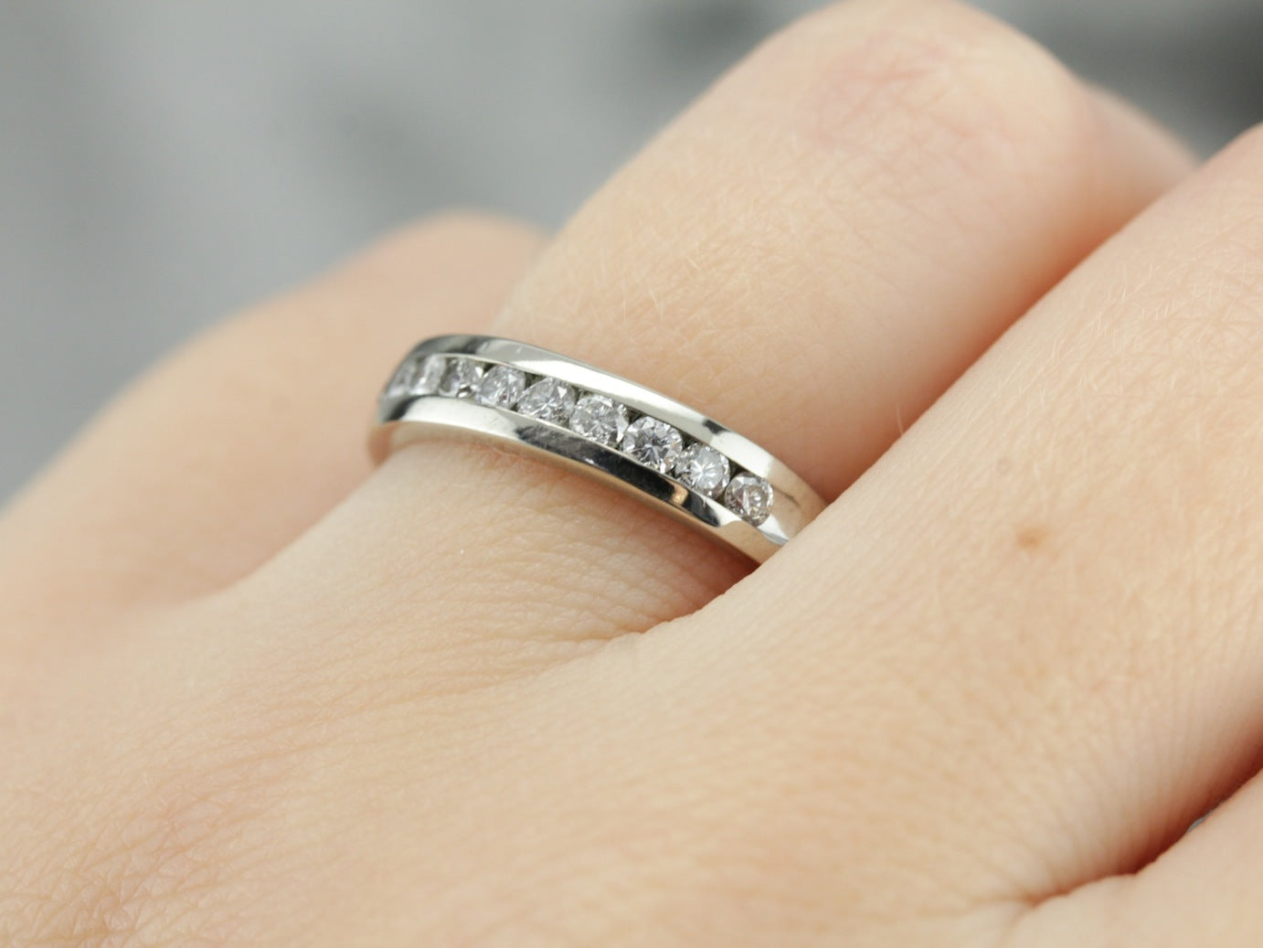 White Gold Diamond Band