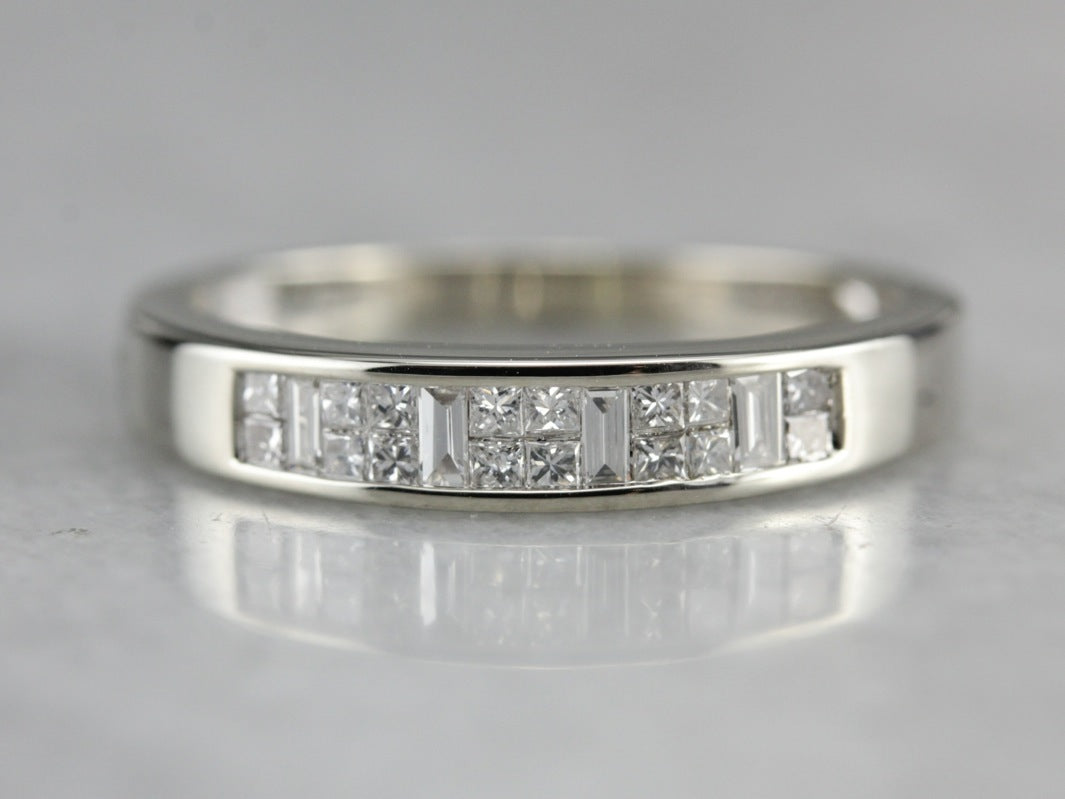 Glittering Channel Set Diamond Wedding Band