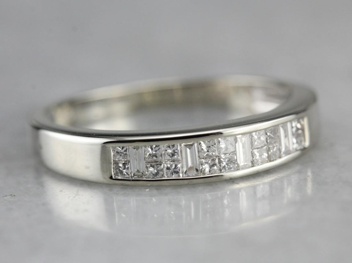 Glittering Channel Set Diamond Wedding Band