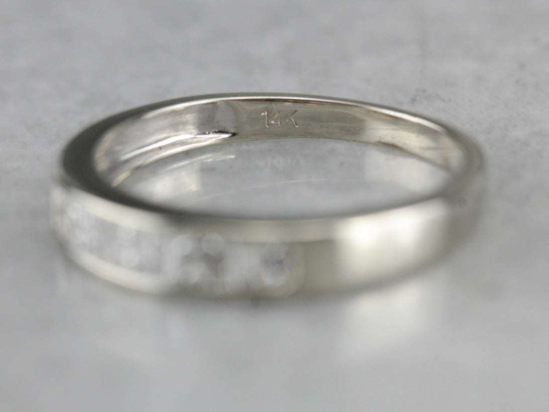 Glittering Channel Set Diamond Wedding Band