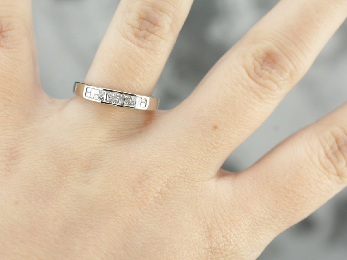 Glittering Channel Set Diamond Wedding Band