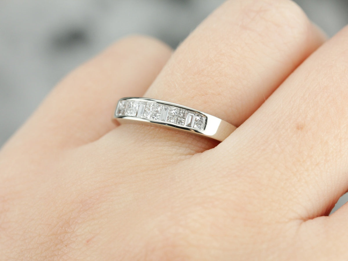 Glittering Channel Set Diamond Wedding Band