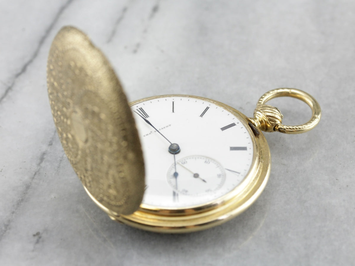 Raro reloj de bolsillo antiguo Charles E Jacot