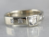 Modern Bezel Set Diamond Engagement Ring