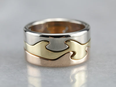 George Jensen Gold Puzzle Ring