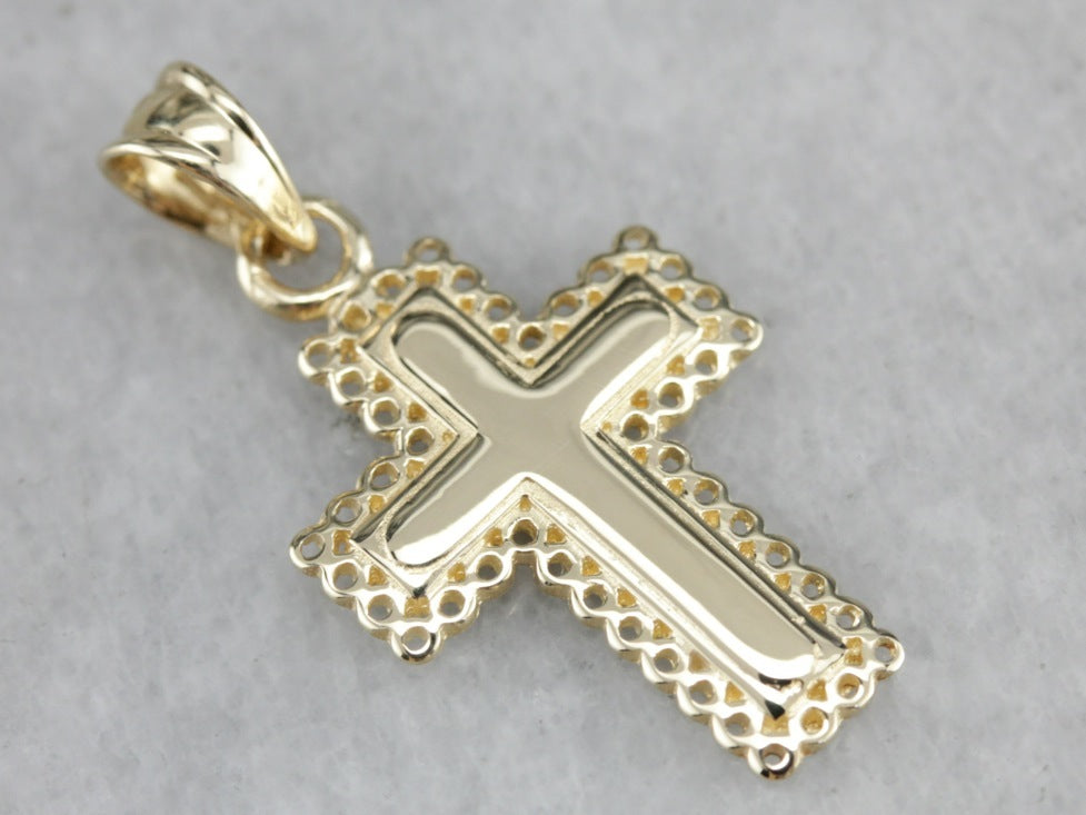 Vintage Yellow Gold Cross