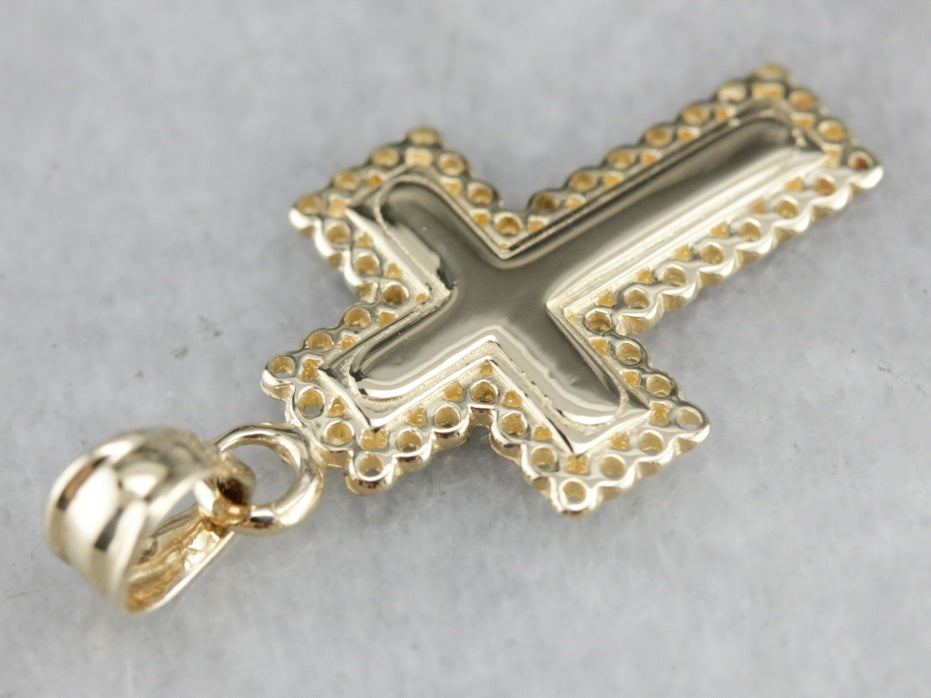 Vintage Yellow Gold Cross