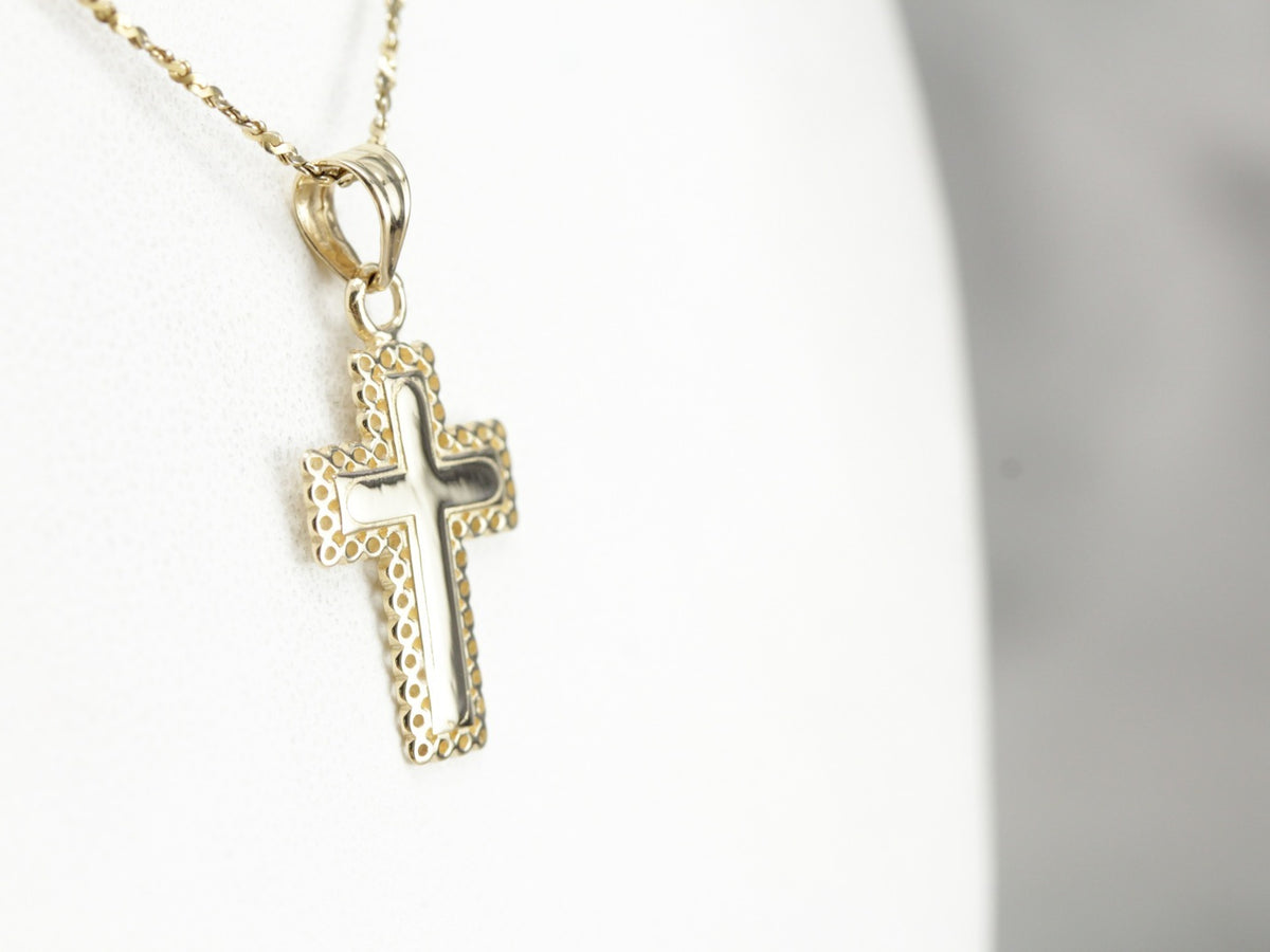 Vintage Yellow Gold Cross