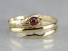 Antique Ruby Cabochon Snake Ring