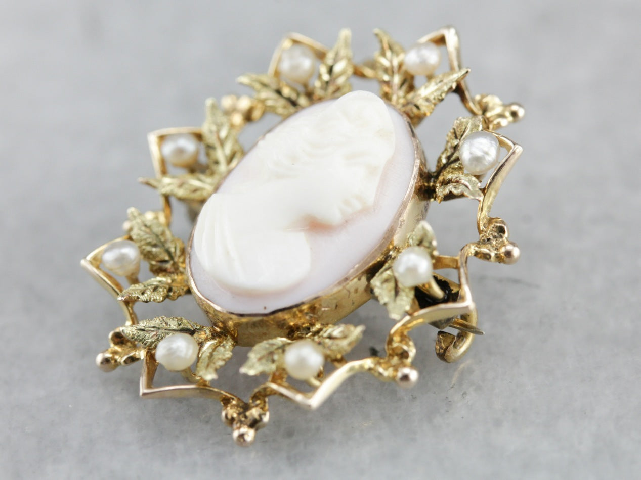 Art Nouveau Cameo Pin