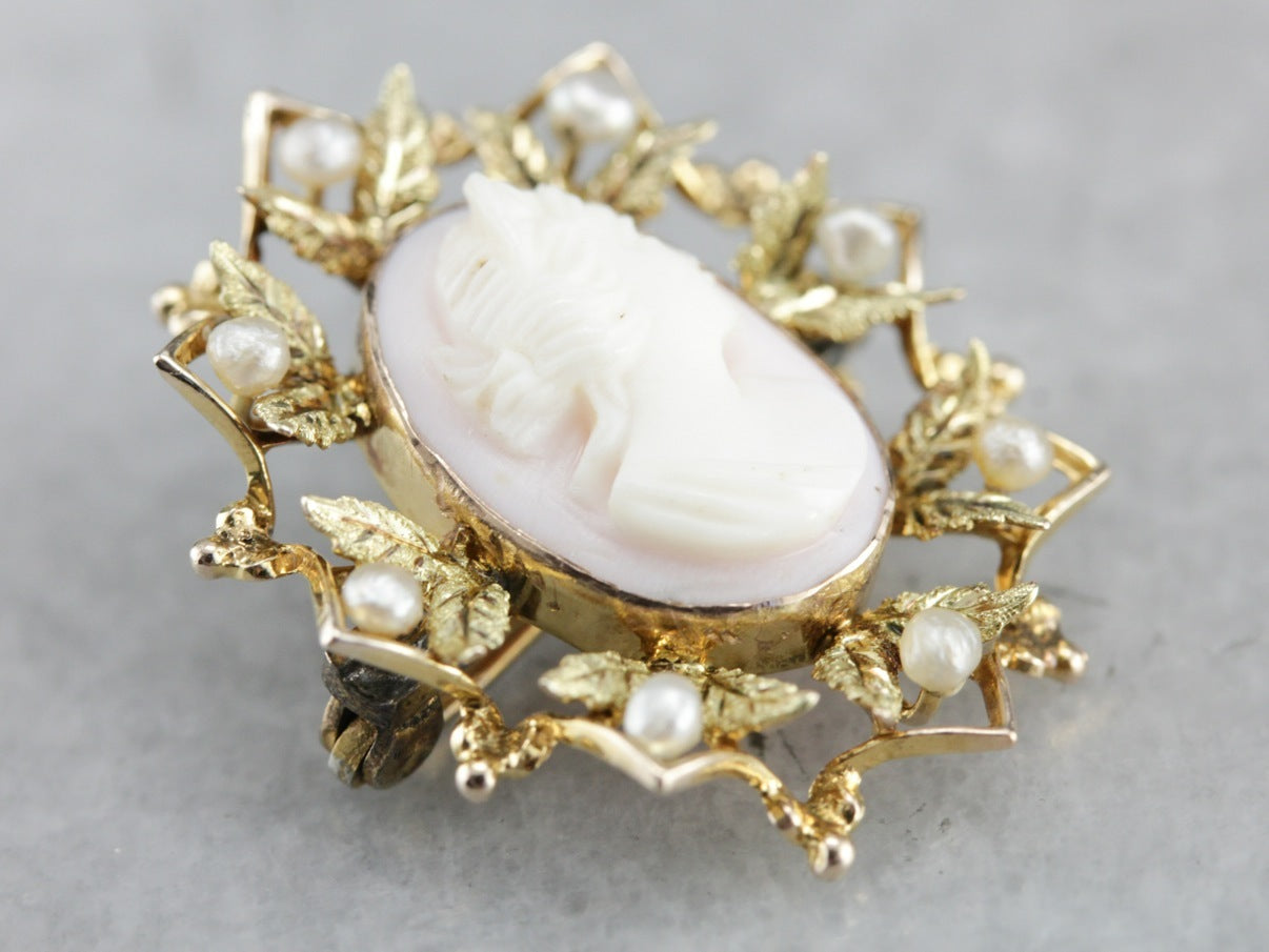 Art Nouveau Cameo Pin
