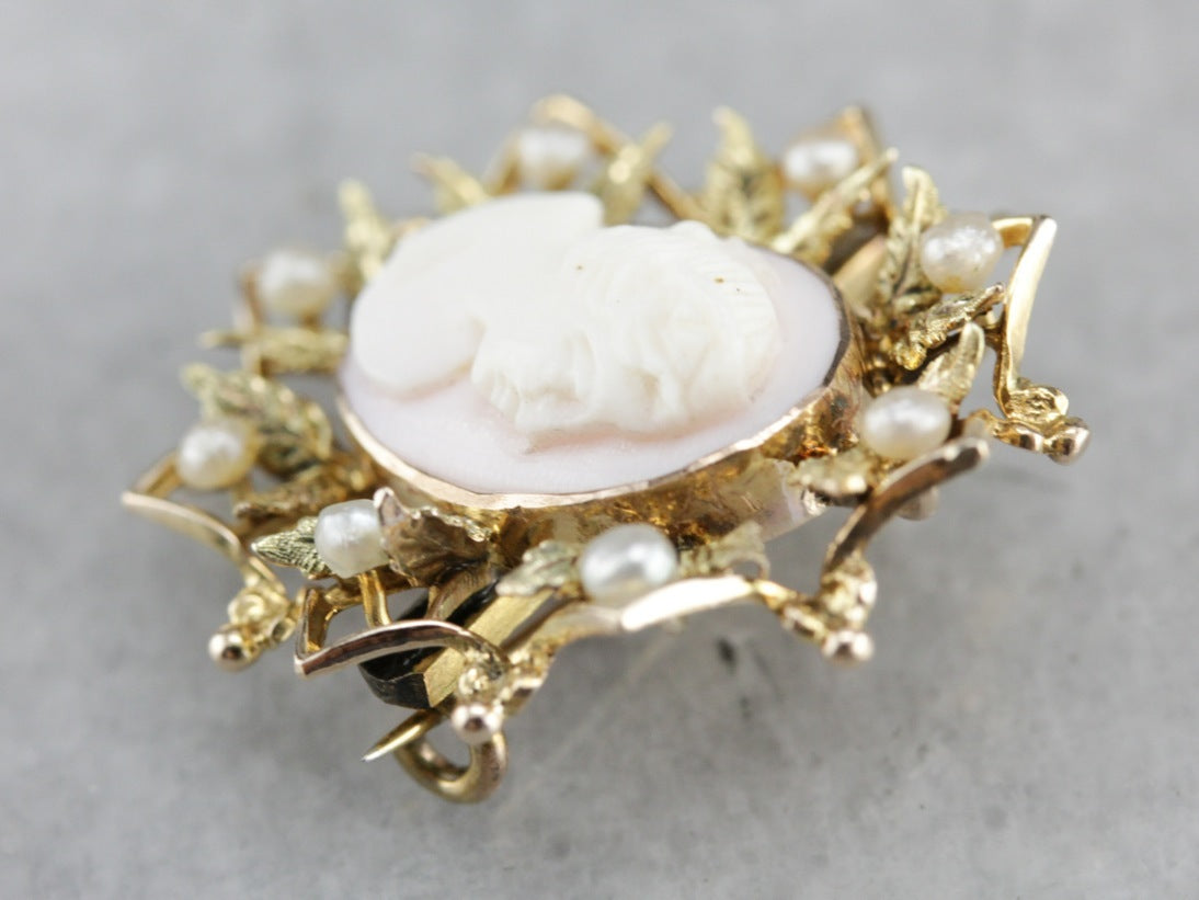 Art Nouveau Cameo Pin