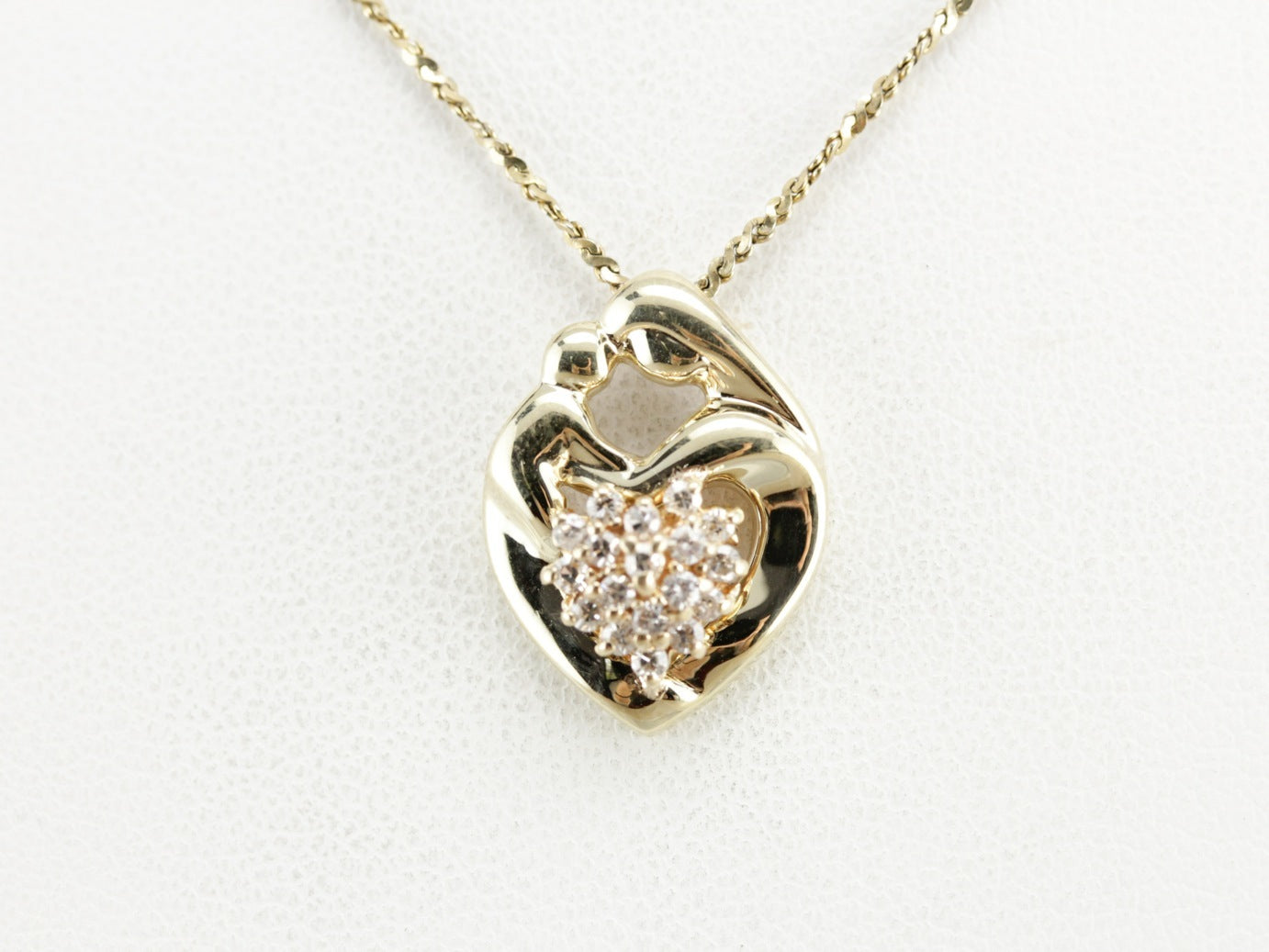 Mother and Child Diamond Pendant
