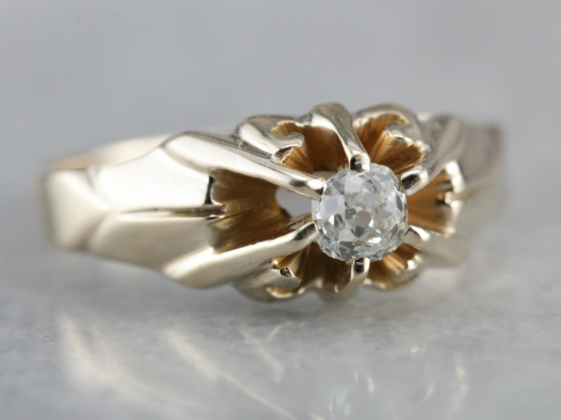 Victorian Old Mine Cut Diamond Engagement Ring