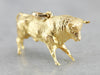 Detailed Gold Bull Charm or Pendant