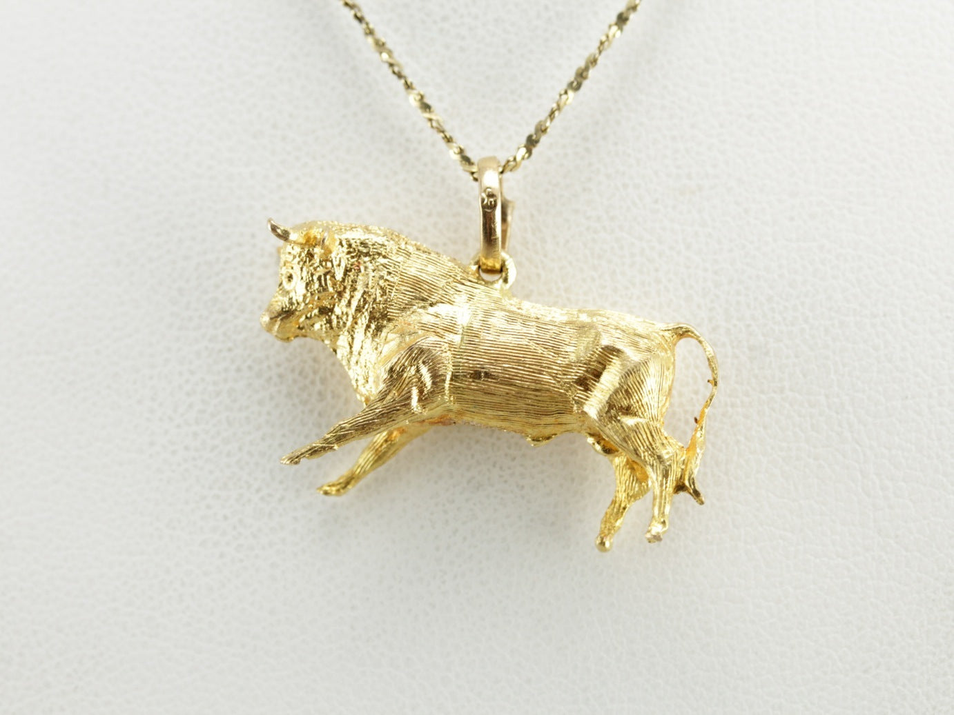Detailed Gold Bull Charm or Pendant