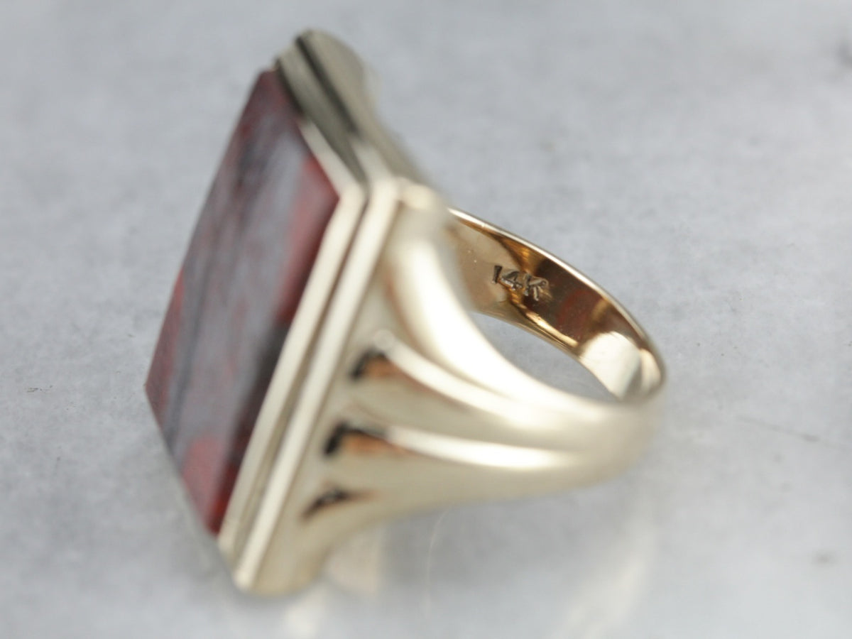 Men's Vintage Jasper Ring
