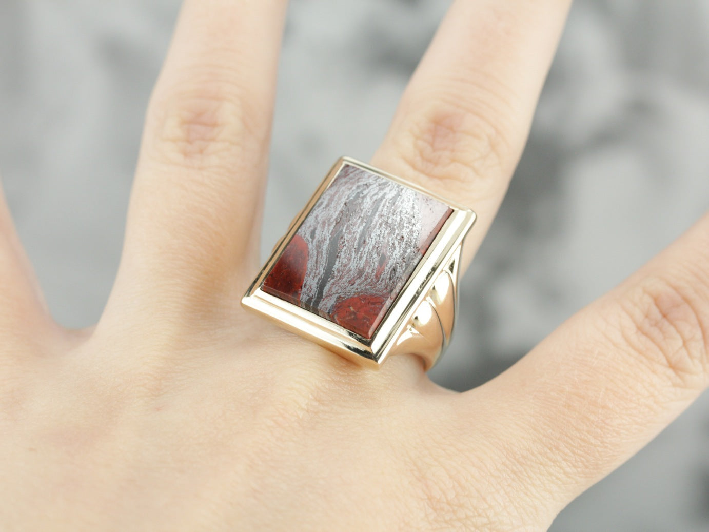 Men's Vintage Jasper Ring