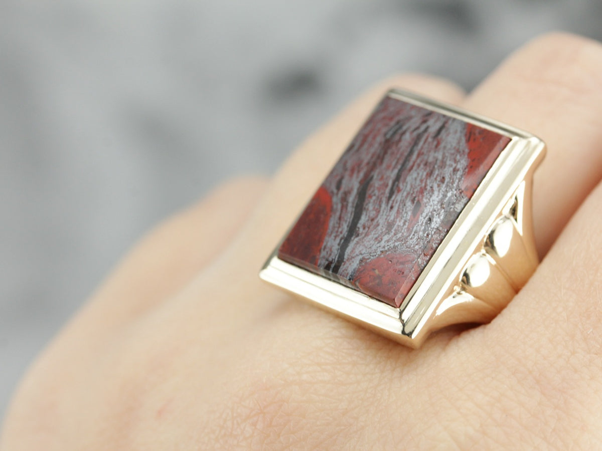 Men's Vintage Jasper Ring