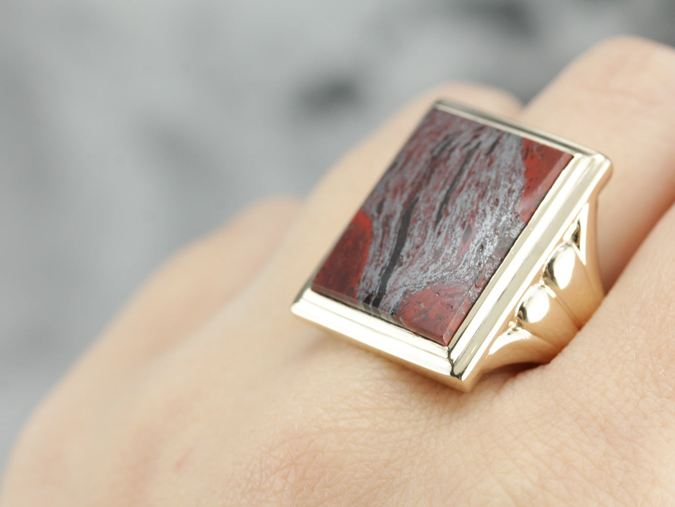 Men's Vintage Jasper Ring