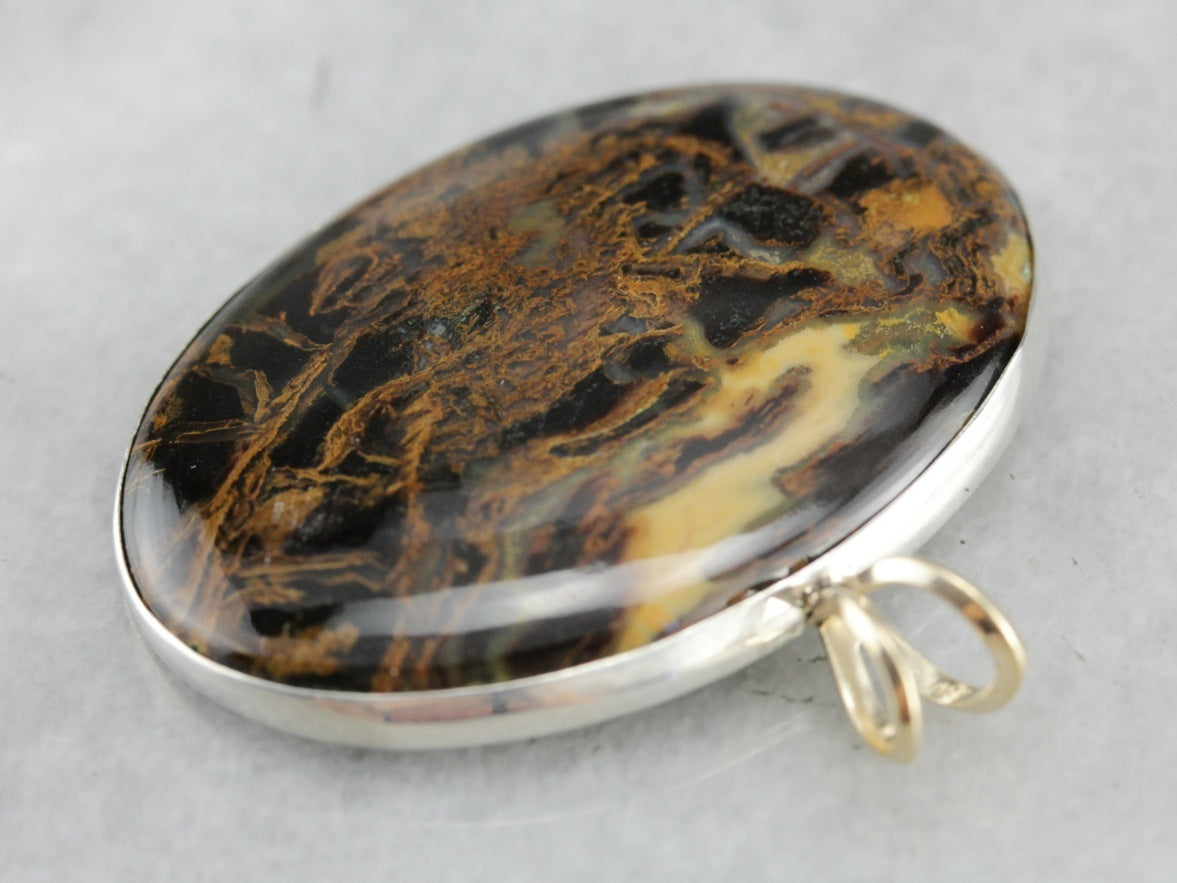 Colgante Mix Metal Jaspe Cabujón