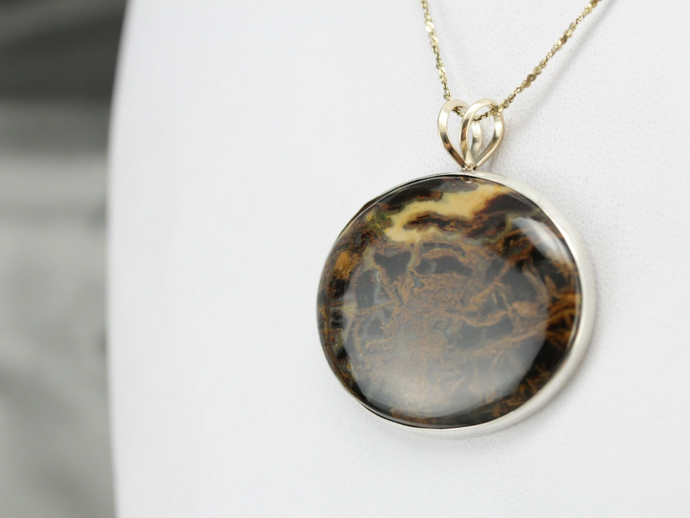 Colgante Mix Metal Jaspe Cabujón