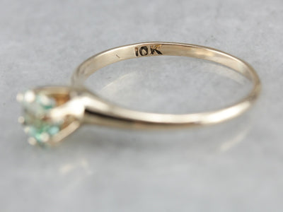 Emerald Solitaire Engagement Ring