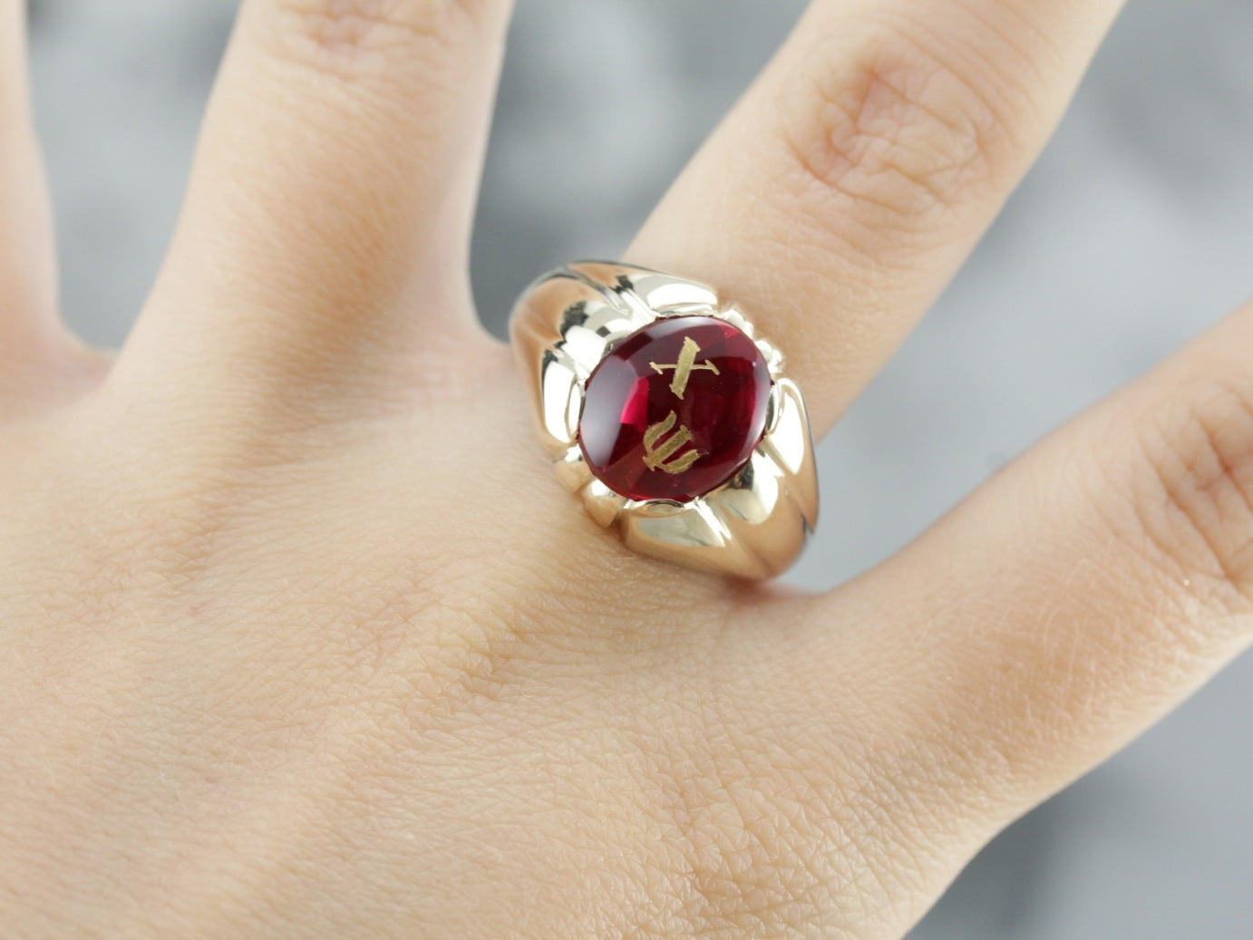 Retro Chi Psi Fraternity Ring