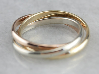 Tri Color Gold Stacking Band