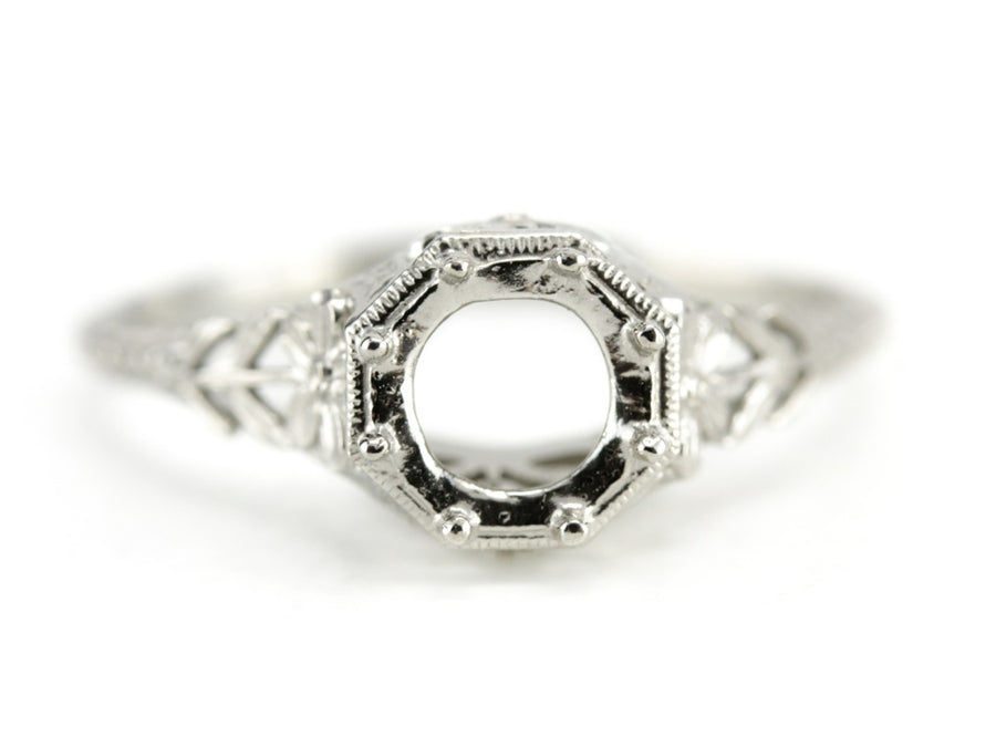 The Greenleaf Setting Semi-Mount Engagement Ring by Elizabeth Henry