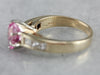 Modern Pink Sapphire Anniversary or Engagement Ring