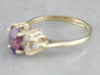 Purple Sapphire and Diamond Engagement Ring