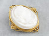 Antique Pink Cameo Brooch or Pendant
