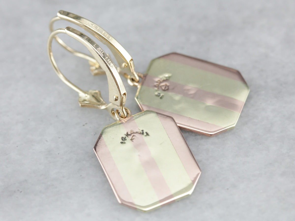 Retrofitted Drop Cufflink Earrings