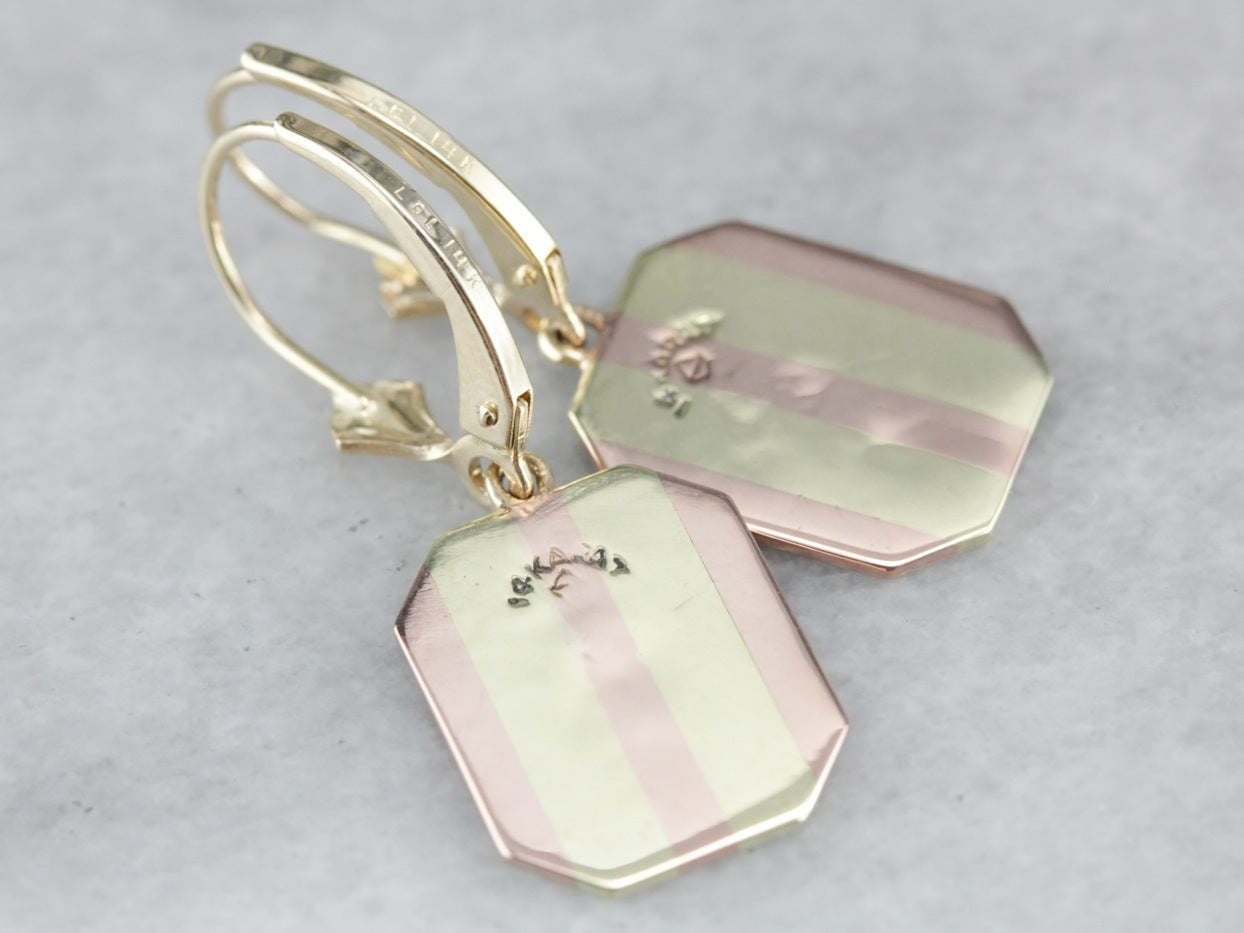 Retrofitted Drop Cufflink Earrings