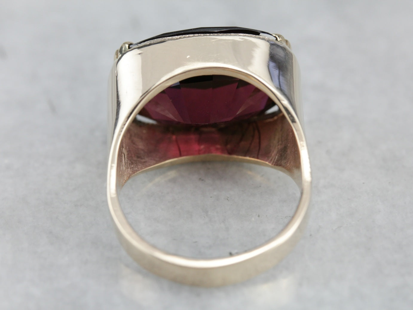 East-West Rhodolite Garnet Statement Ring