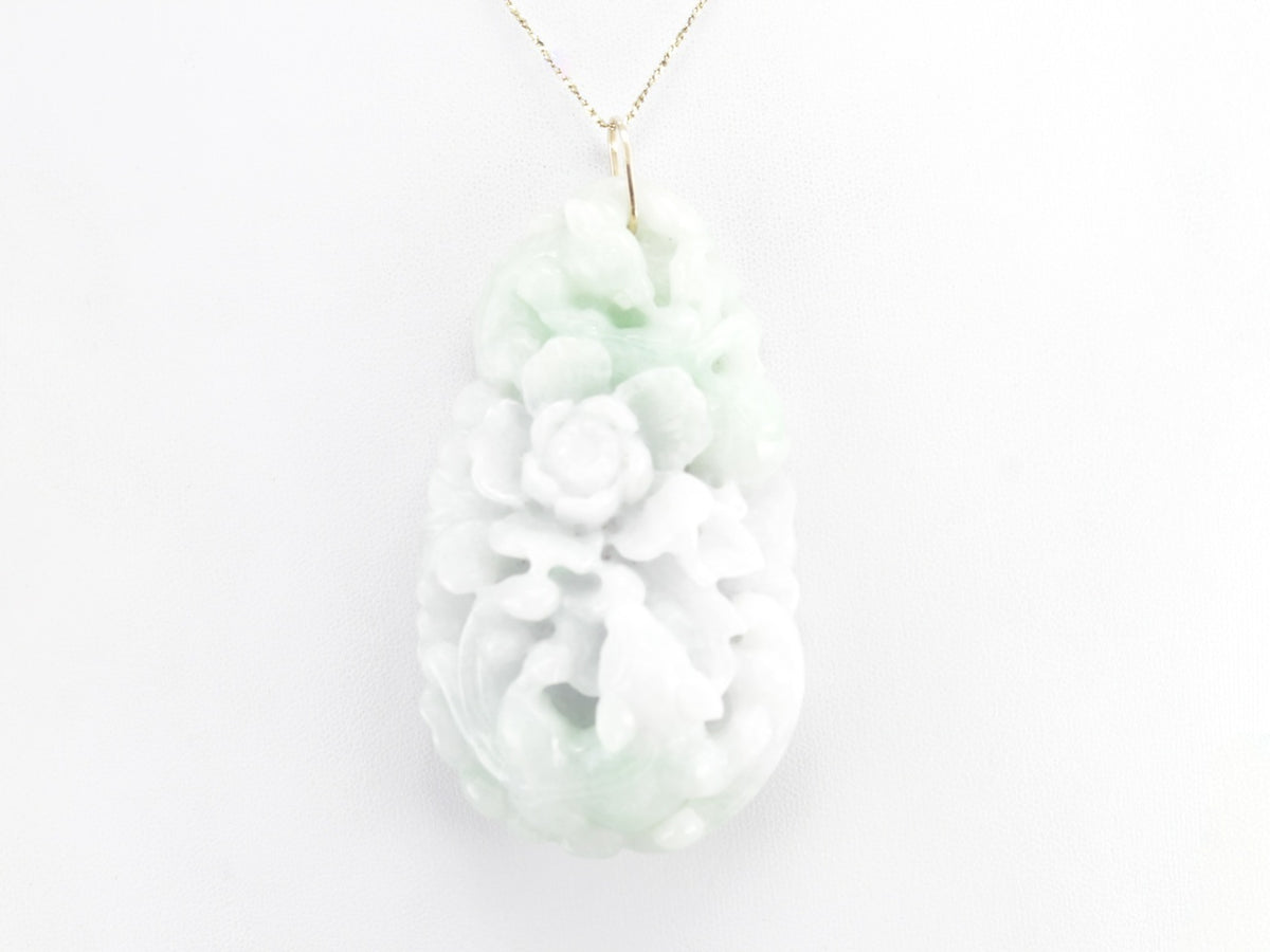 Carved Jade Statement Pendant