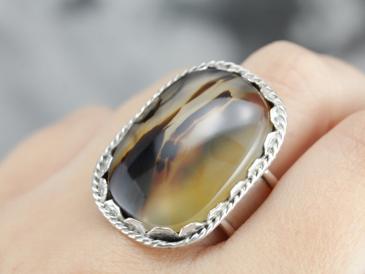 Montana Agate Statement Ring