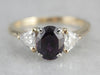 Purple Sapphire and Diamond Anniversary Ring