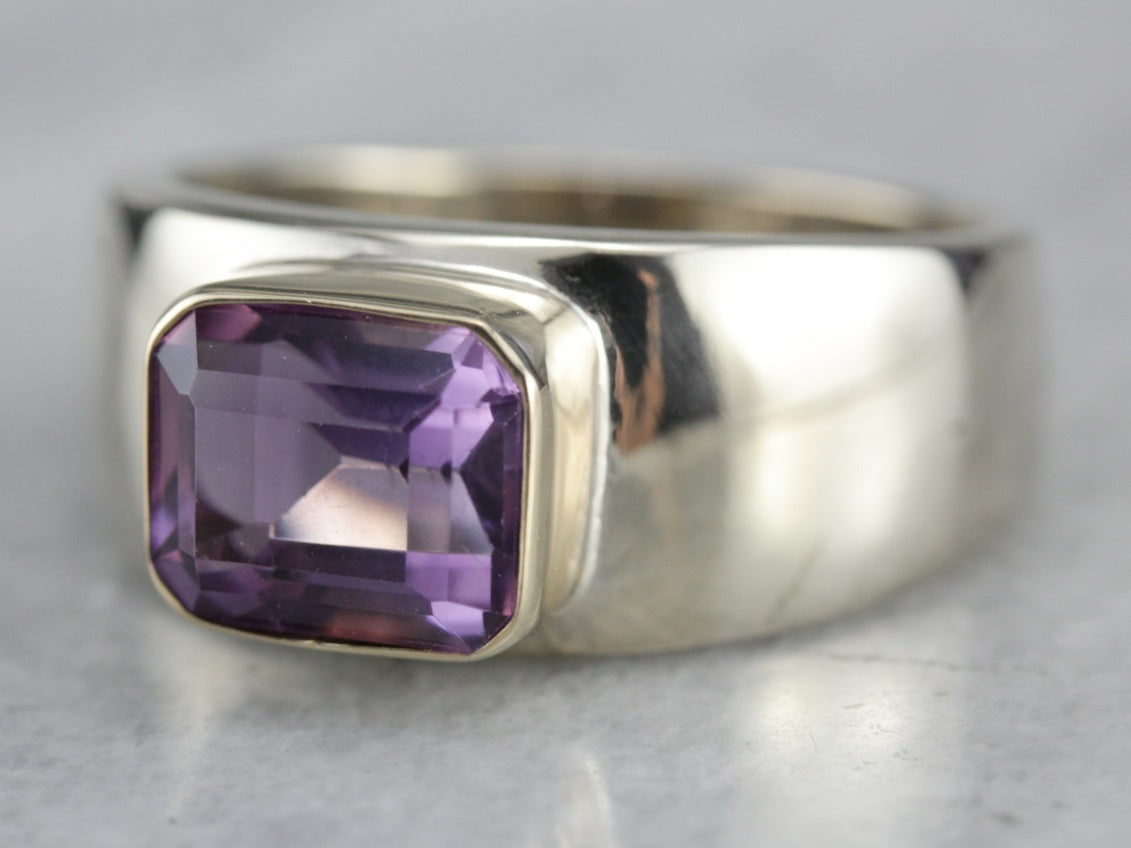 Men's Amethyst Statement Ring